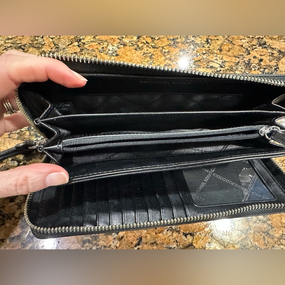 Michael Kors Textured Black Wristlet - Picture 4 of 4